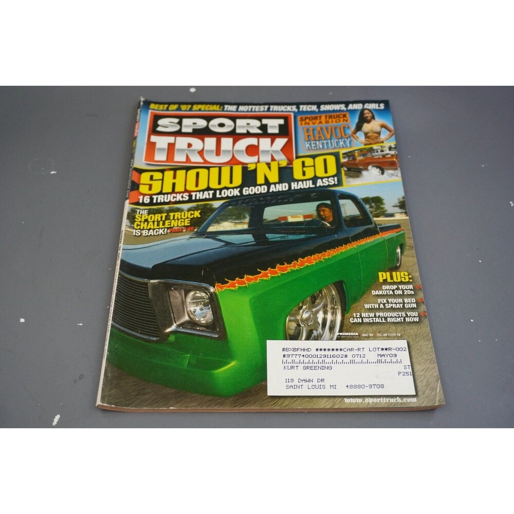 Sport Truck Magazine December 2007 Show N Go Dakota Custom Pickup Trucks Vol 20